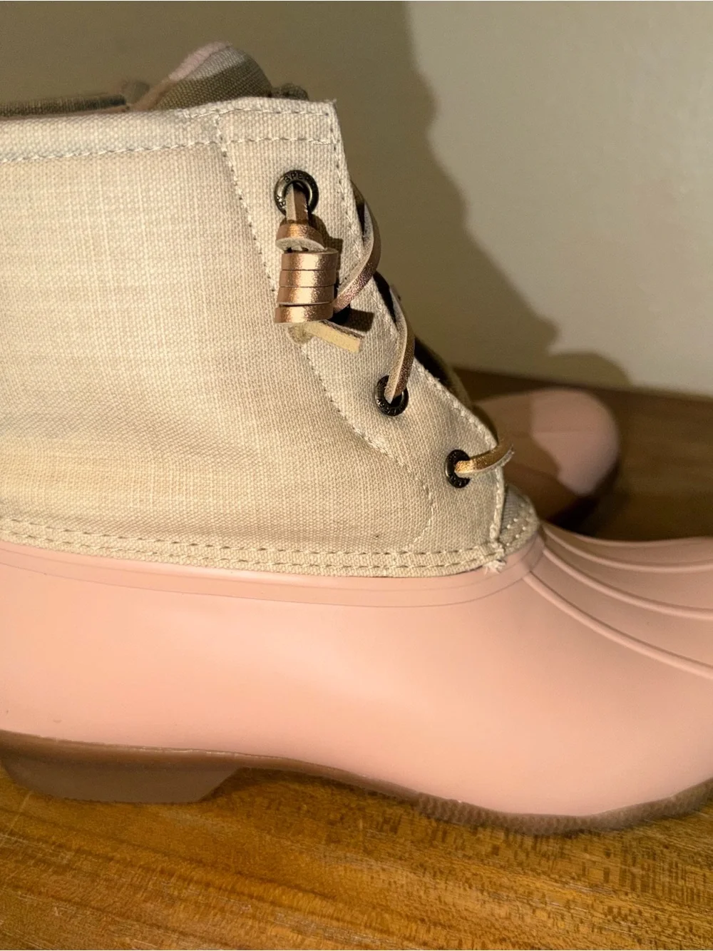Sperry Women's Blush Pink Duck Boots Ankle Booties